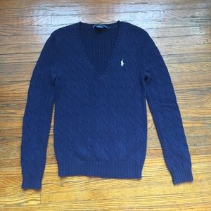 Ralph Lauren Sport size Medium Navy Cotton Sweater